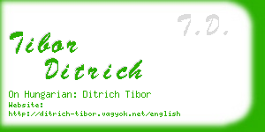 tibor ditrich business card